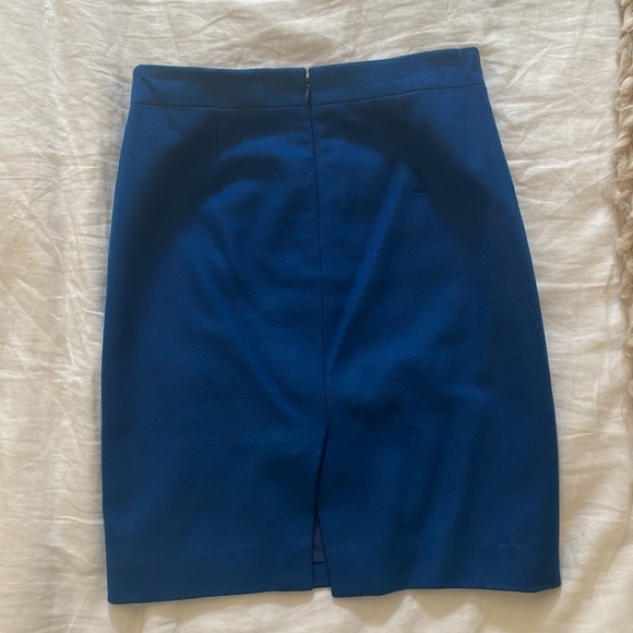 J Crew Royal Blue Wool Pencil Skirt, size 0 - Picture 4 of 4